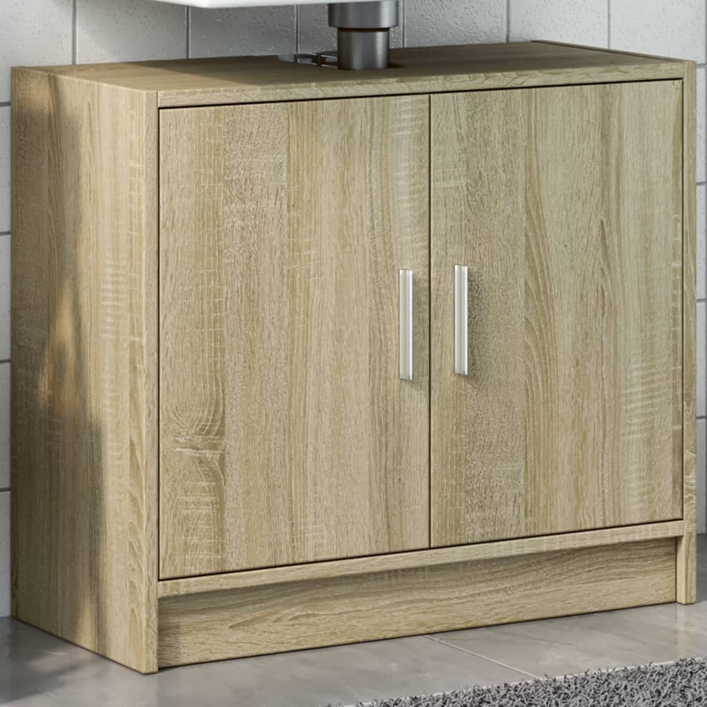 Sink Cabinet Sonoma Oak 63x29x55 cm Engineered Wood