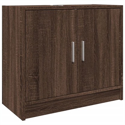 Sink Cabinet Brown Oak 63x29x55 cm Engineered Wood