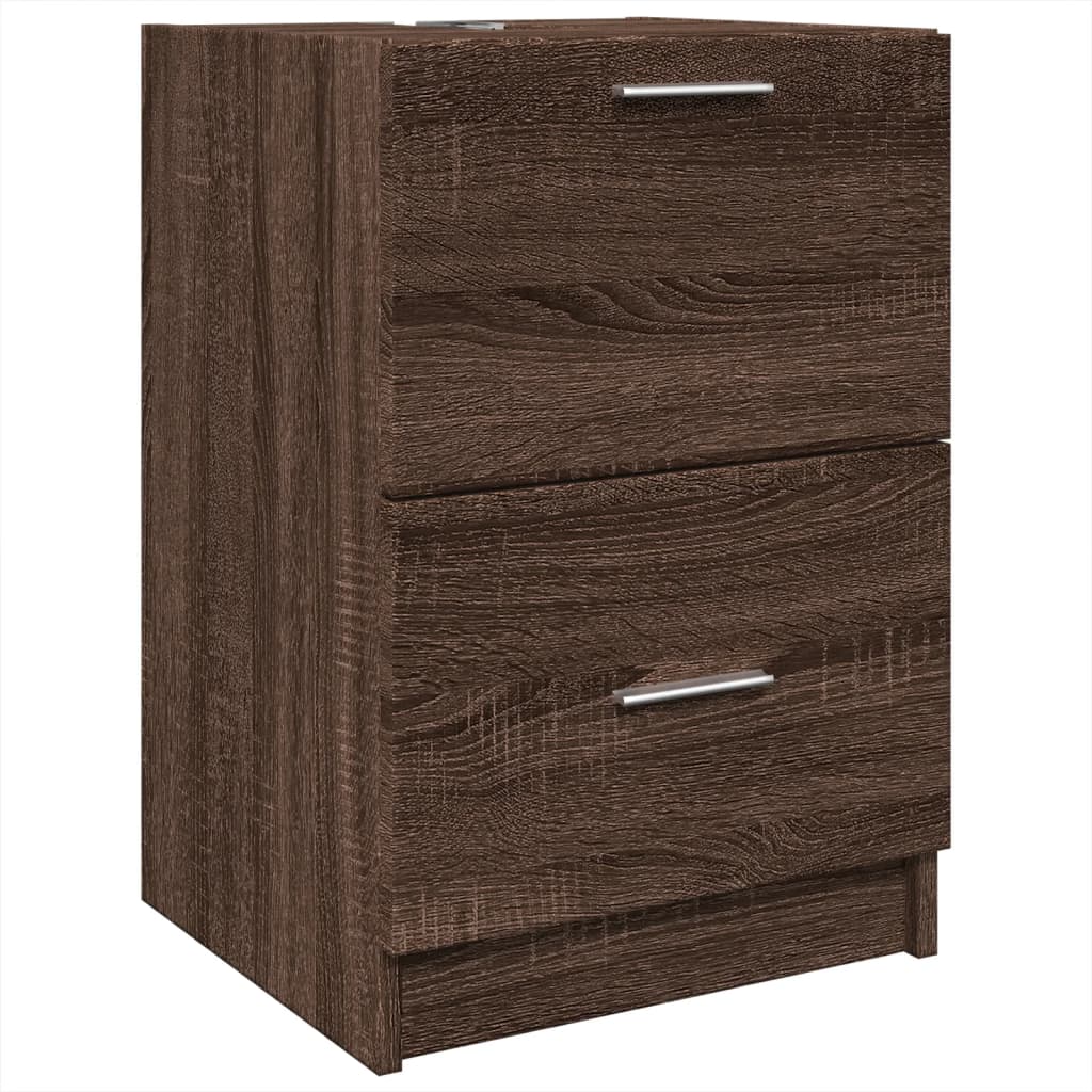 Sink Cabinet Brown Oak 40x37x59 cm Engineered Wood