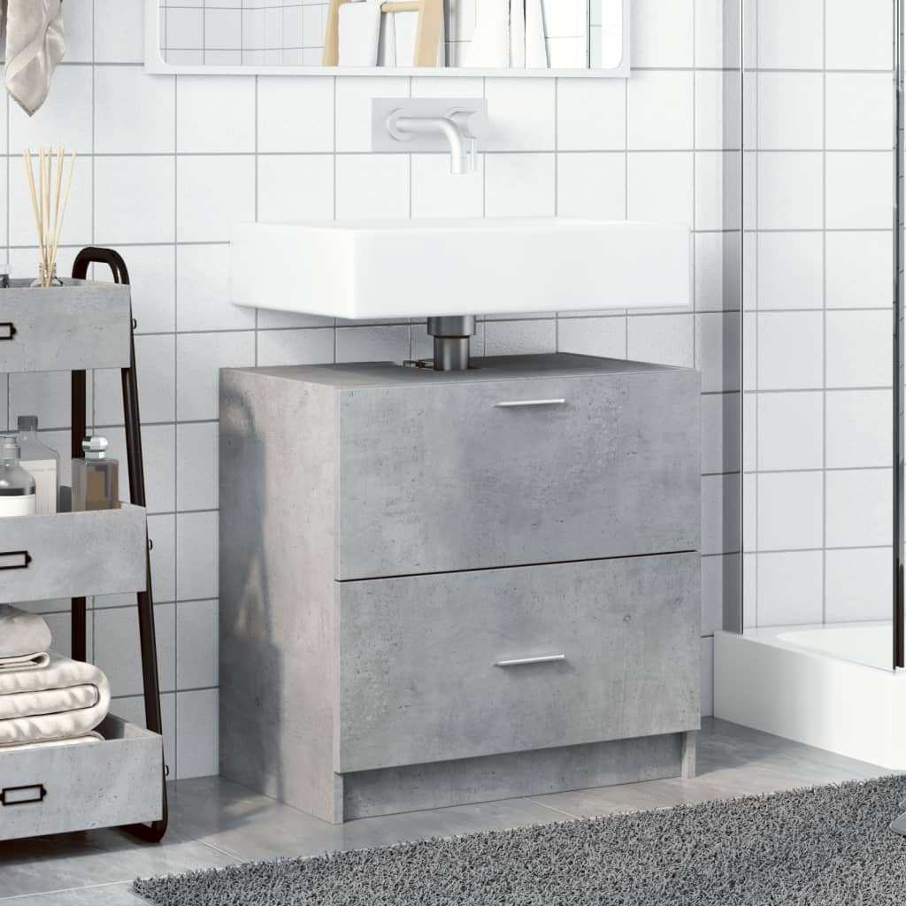 Sink Cabinet Concrete Grey 59x37x59 cm Engineered Wood