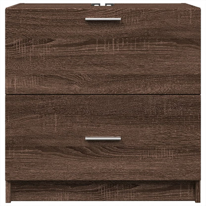 Sink Cabinet Brown Oak 59x37x59 cm Engineered Wood