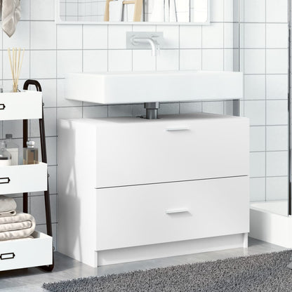 Sink Cabinet White 78x37x59 cm Engineered Wood