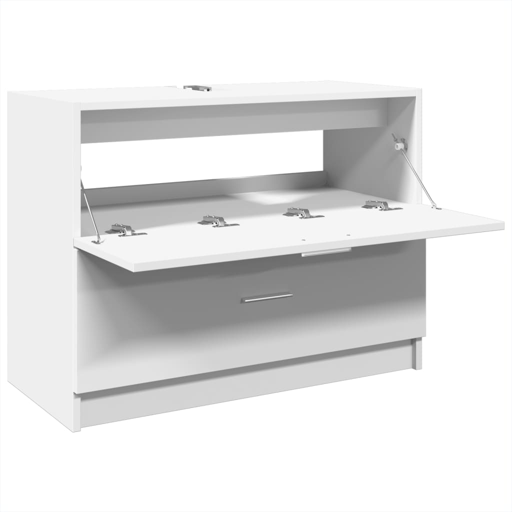 Sink Cabinet White 78x37x59 cm Engineered Wood