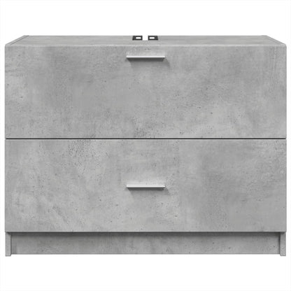 Sink Cabinet Concrete Grey 78x37x59 cm Engineered Wood