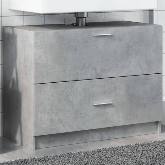 Sink Cabinet Concrete Grey 78x37x59 cm Engineered Wood