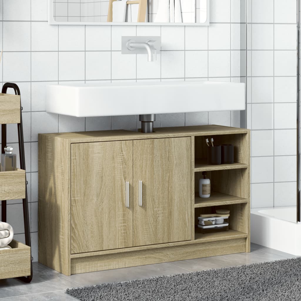 Sink Cabinet Sonoma Oak 90x29x55 cm Engineered Wood