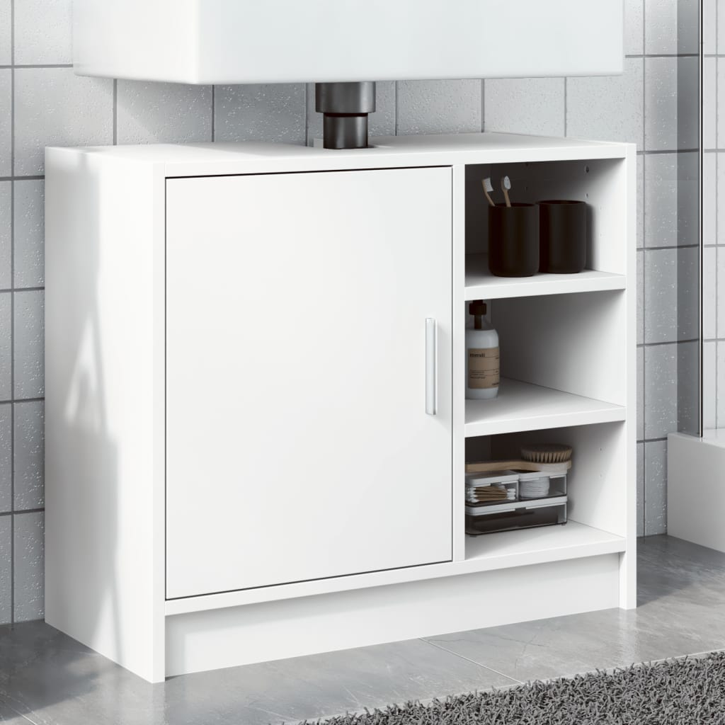 Sink Cabinet White 63x29x55 cm Engineered Wood