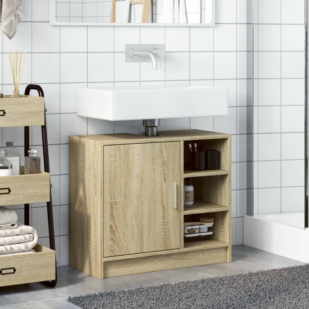 Sink Cabinet Sonoma Oak 63x29x55 cm Engineered Wood