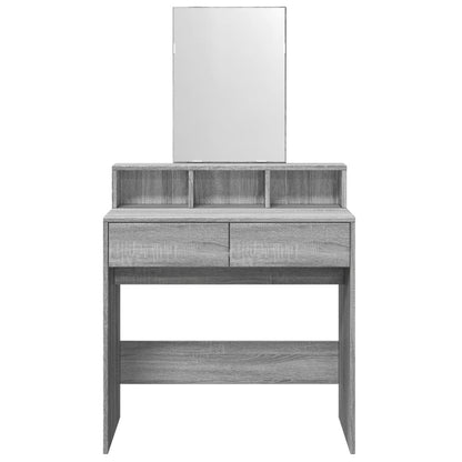 Dressing Table with Mirror Grey Sonoma 80x41x144.5 cm - Bend