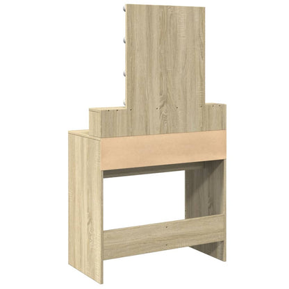 Dressing Table with LED Sonoma Oak 80x41x144.5 cm