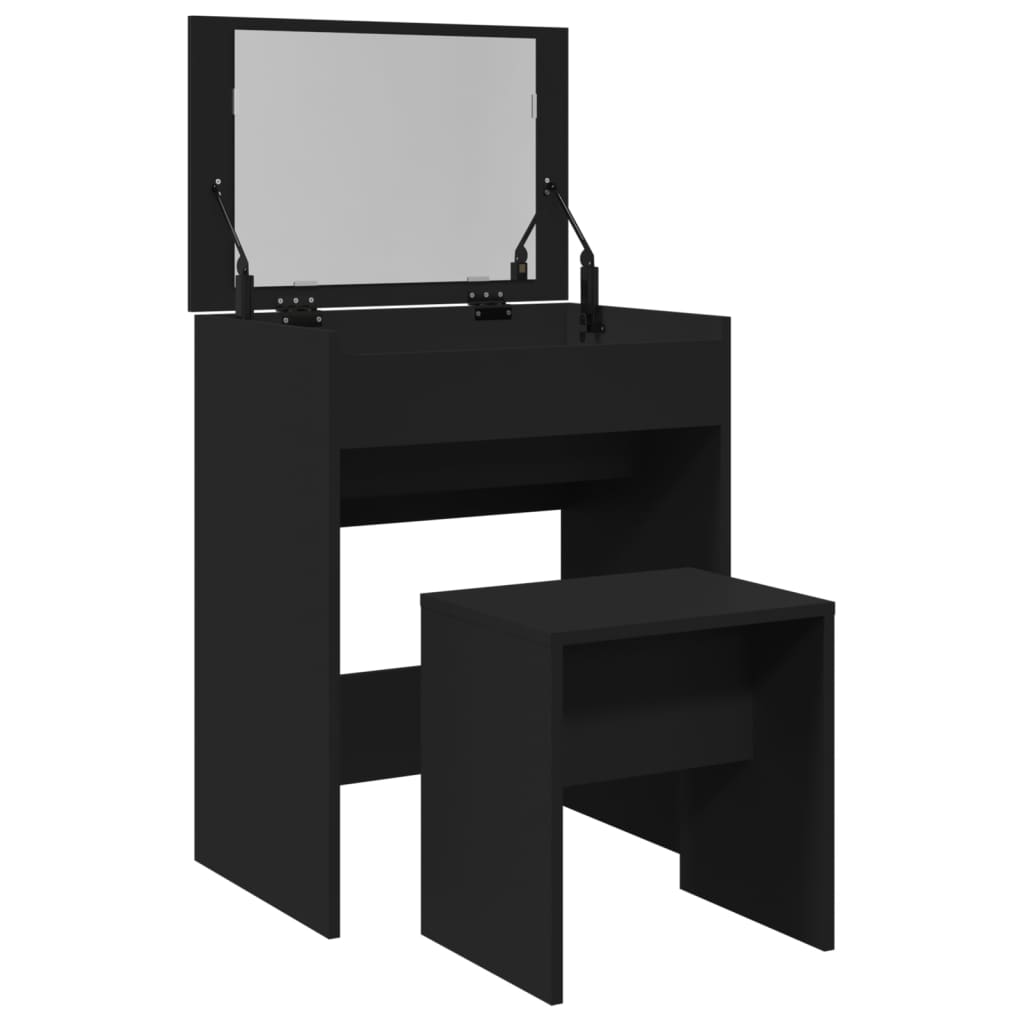 Dressing Table and Stool Black 60x40x113.5 cm - Bend