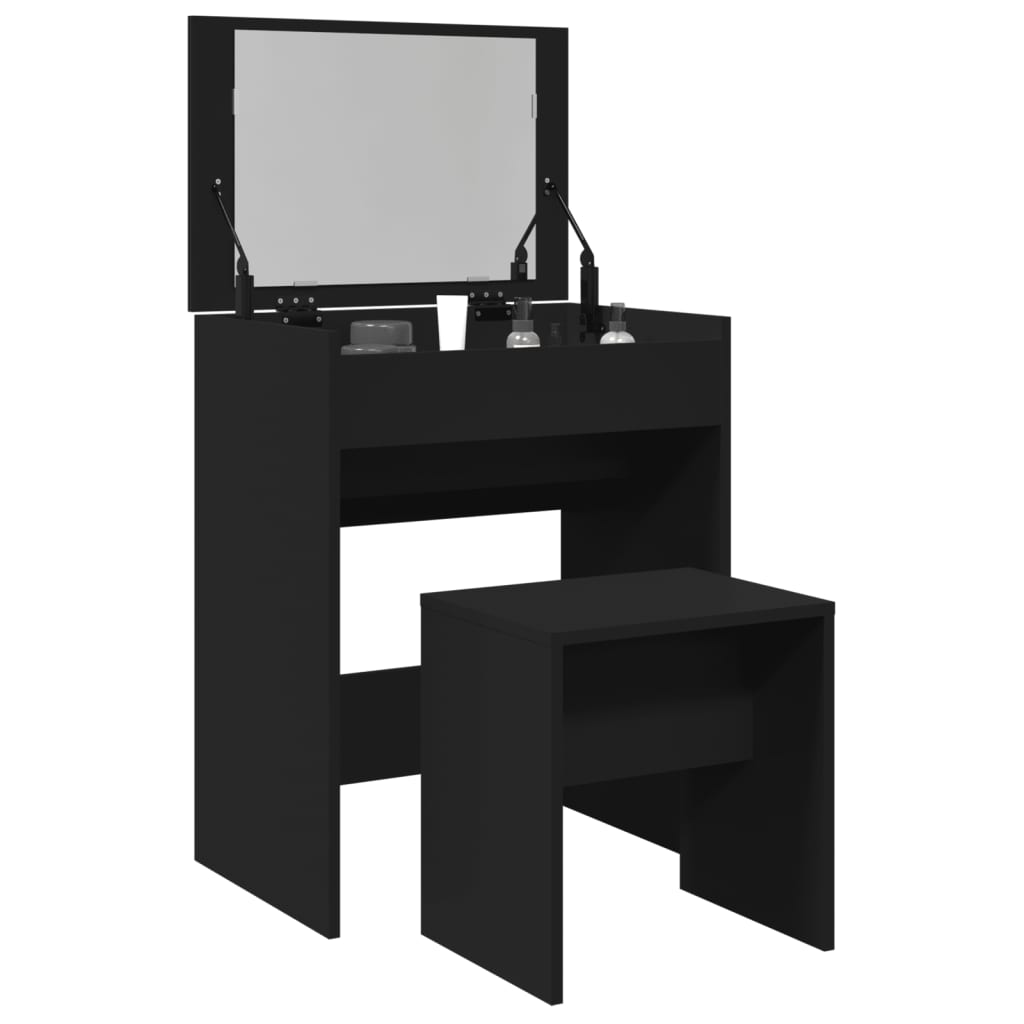 Dressing Table and Stool Black 60x40x113.5 cm - Bend