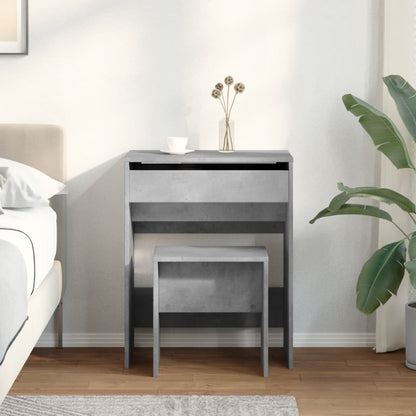 Dressing Table and Stool Concrete Grey 60x40x113.5 cm - Bend