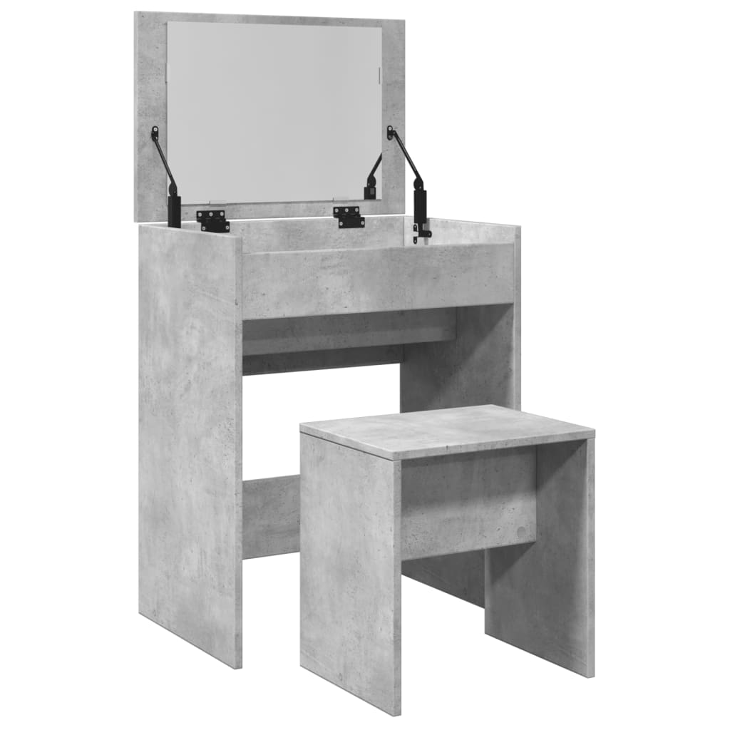 Dressing Table and Stool Concrete Grey 60x40x113.5 cm - Bend