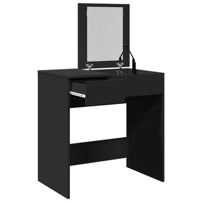 Dressing Table with Mirror Black 73x46.5x120 cm