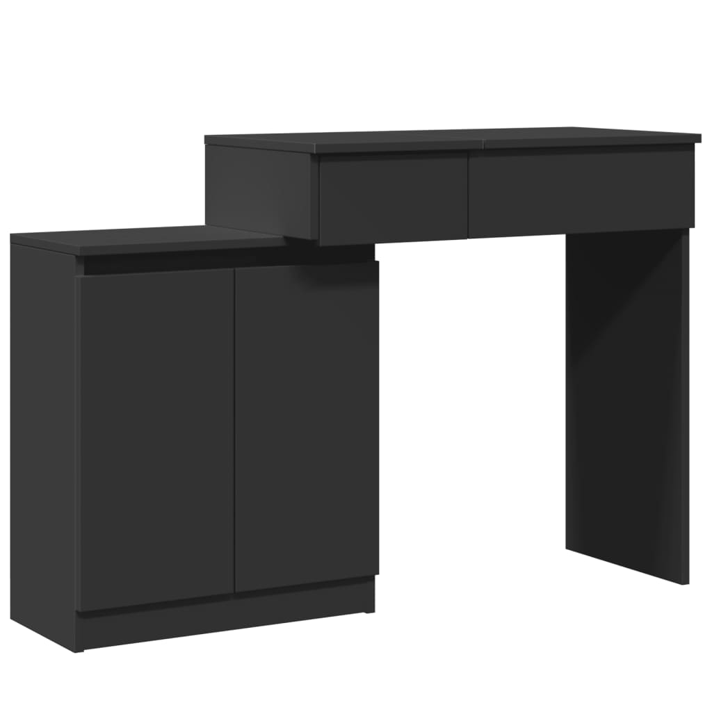 Dressing Table with LED Black 115x37x110.5 cm - Bend