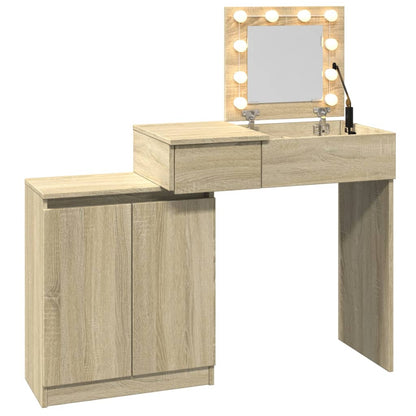 Dressing Table with LED Sonoma Oak 115x37x110.5 cm - Bend