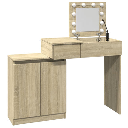 Dressing Table with LED Sonoma Oak 115x37x110.5 cm - Bend