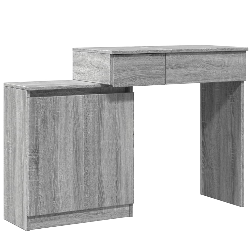 Dressing Table with LED Grey Sonoma 115x37x110.5 cm - Bend