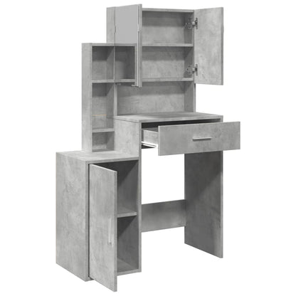 Dressing Table with Cabinet Concrete Grey 80x35x132 cm - Bend