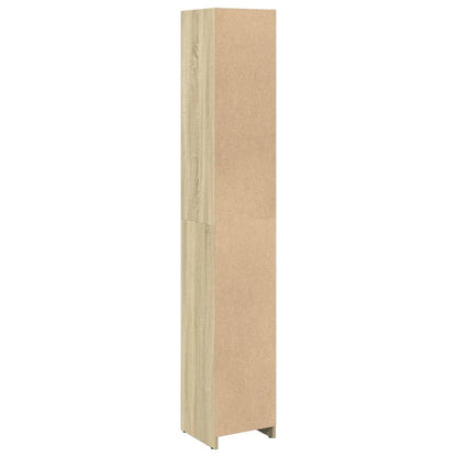 Bathroom Cabinet Sonoma Oak 30x30x183.5 cm Engineered Wood