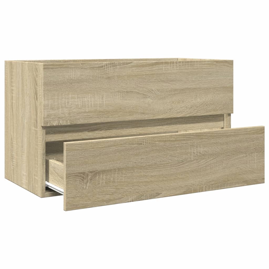 Sink Cabinet Sonoma Oak 80x38.5x45 cm Engineered Wood