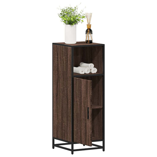 Bathroom Cabinet Brown Oak 35x37.5x100 cm Engineered Wood