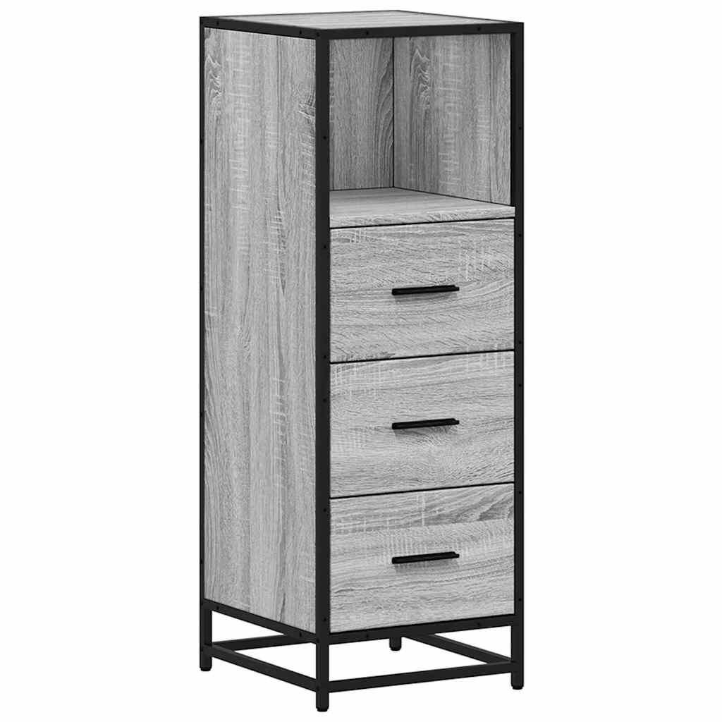 Bathroom Cabinet Grey Sonoma 35x37.5x100 cm Engineered Wood