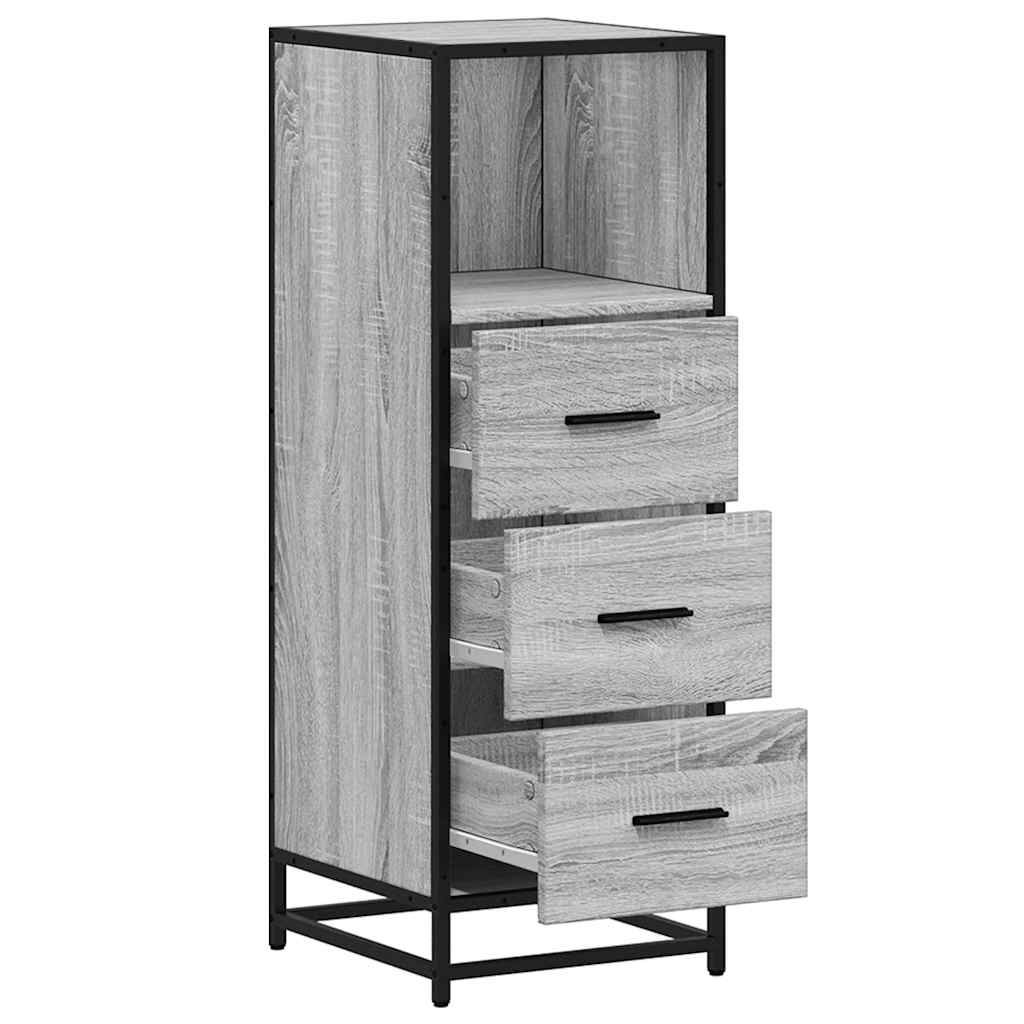 Bathroom Cabinet Grey Sonoma 35x37.5x100 cm Engineered Wood