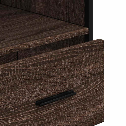 Bathroom Cabinet Brown Oak 35x37.5x100 cm Engineered Wood