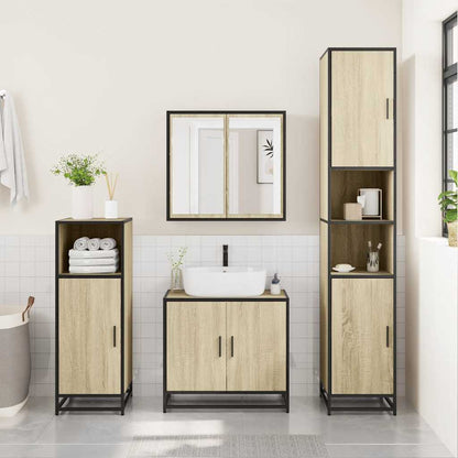 Bathroom Mirror Cabinet Sonoma Oak 65x20x60 cm Engineered Wood