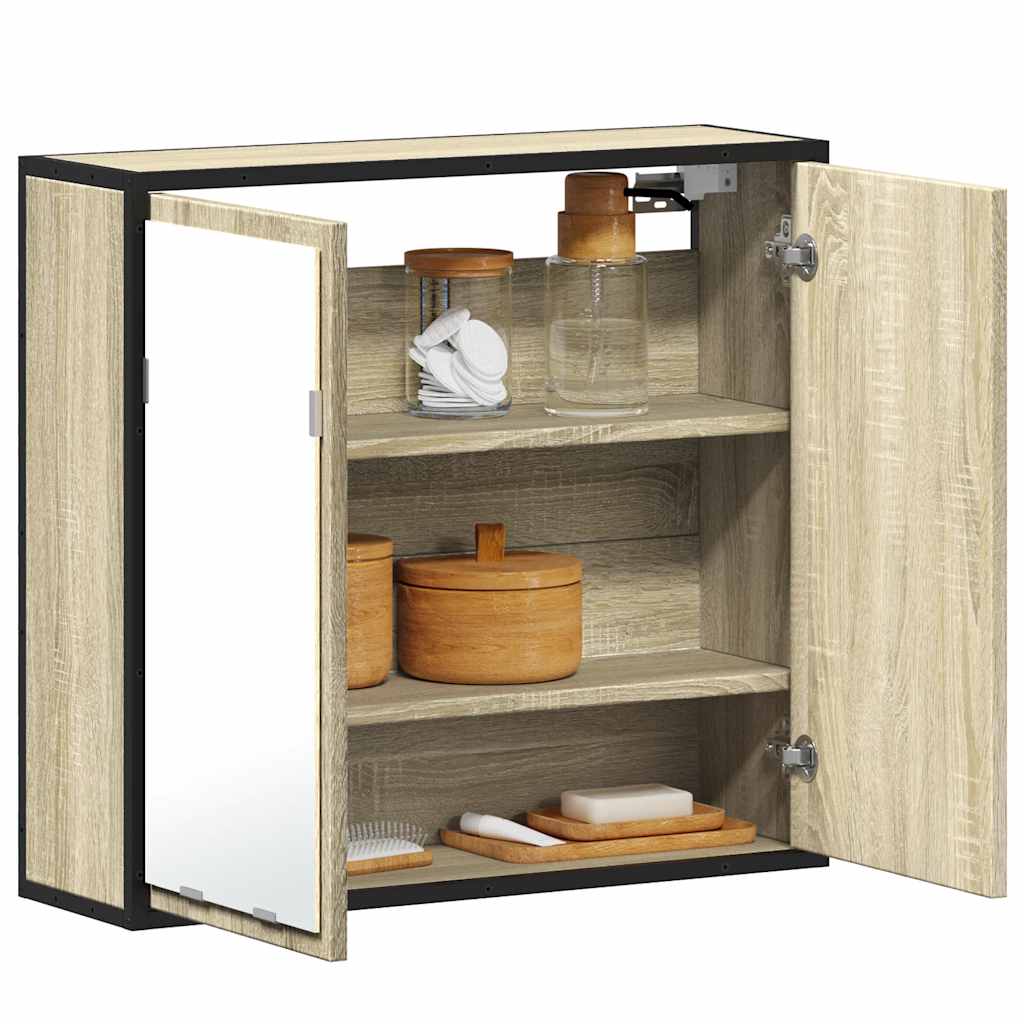 Bathroom Mirror Cabinet Sonoma Oak 65x20x60 cm Engineered Wood