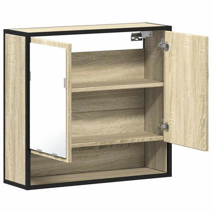 Bathroom Mirror Cabinet Sonoma Oak 65x20x60 cm Engineered Wood - Bend