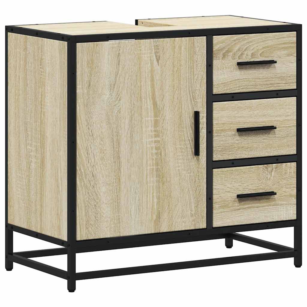 Bathroom Sink Cabinet Sonoma Oak 65x33x60 cm Engineered Wood