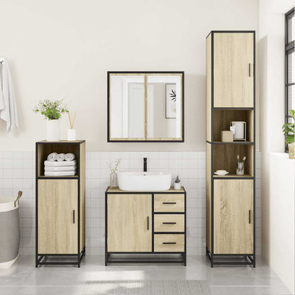 Bathroom Sink Cabinet Sonoma Oak 65x33x60 cm Engineered Wood