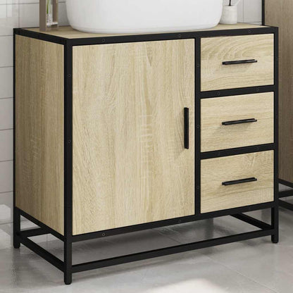 Bathroom Sink Cabinet Sonoma Oak 65x33x60 cm Engineered Wood