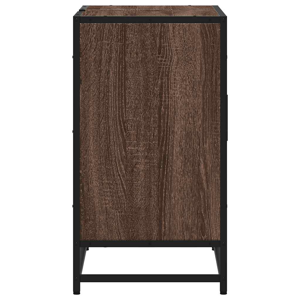 Bathroom Sink Cabinet Brown Oak 65x33x60 cm Engineered Wood