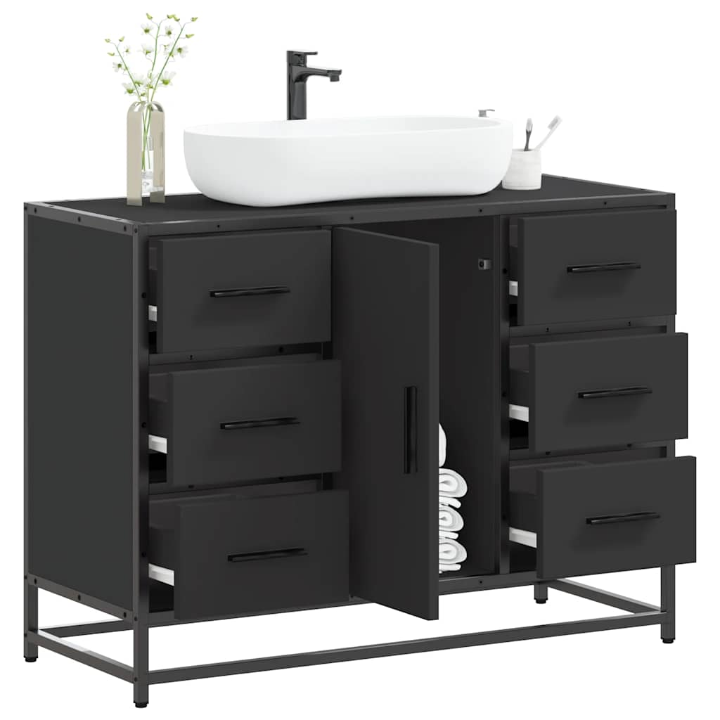 Bathroom Sink Cabinet Black 80x33x60 cm Engineered Wood