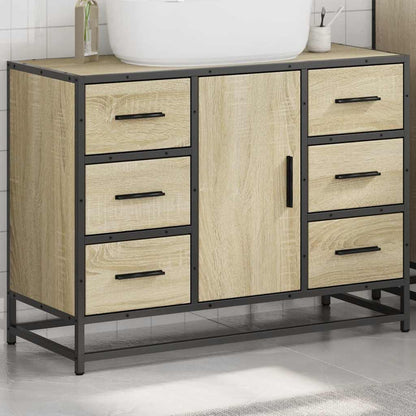 Bathroom Sink Cabinet Sonoma Oak 80x33x60 cm Engineered Wood