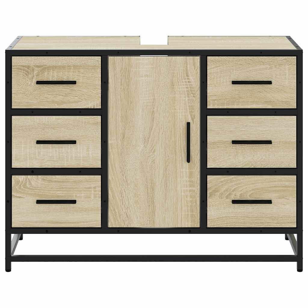 Bathroom Sink Cabinet Sonoma Oak 80x33x60 cm Engineered Wood