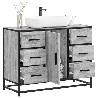 Bathroom Sink Cabinet Grey Sonoma 80x33x60 cm Engineered Wood