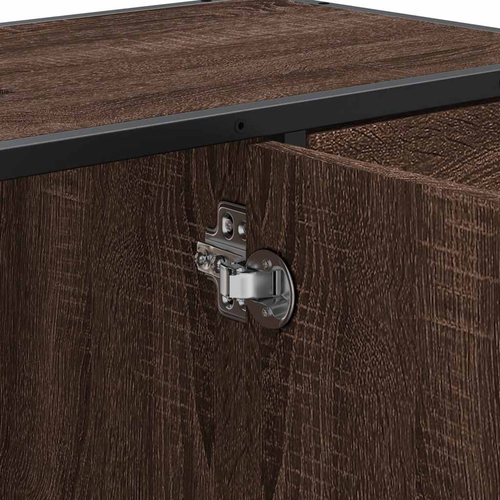 Bathroom Sink Cabinet Brown Oak 80x33x60 cm Engineered Wood