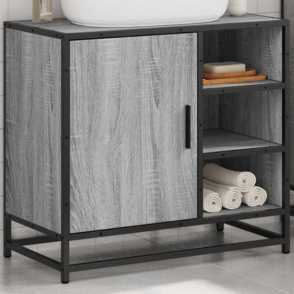 Bathroom Sink Cabinet Grey Sonoma 65x33x60 cm Engineered Wood