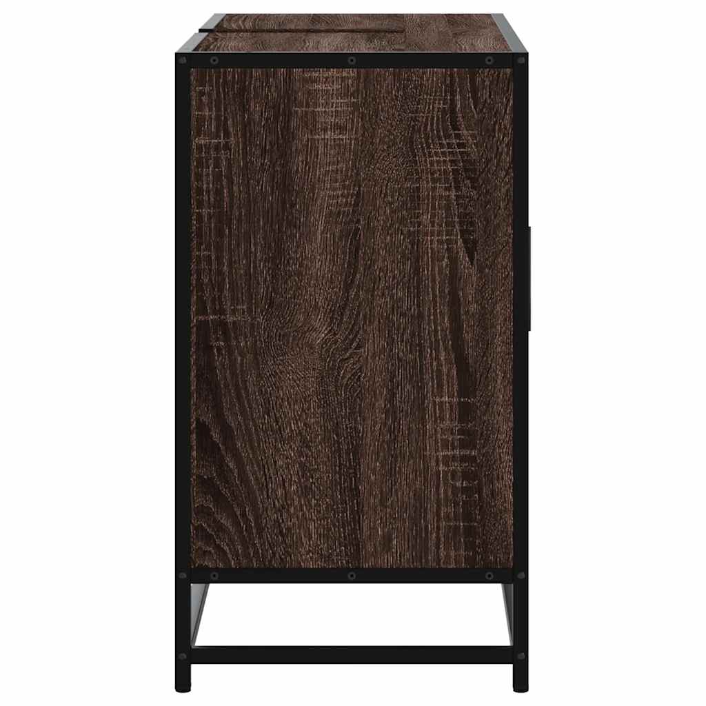 Bathroom Sink Cabinet Brown Oak 80x33x60 cm Engineered Wood