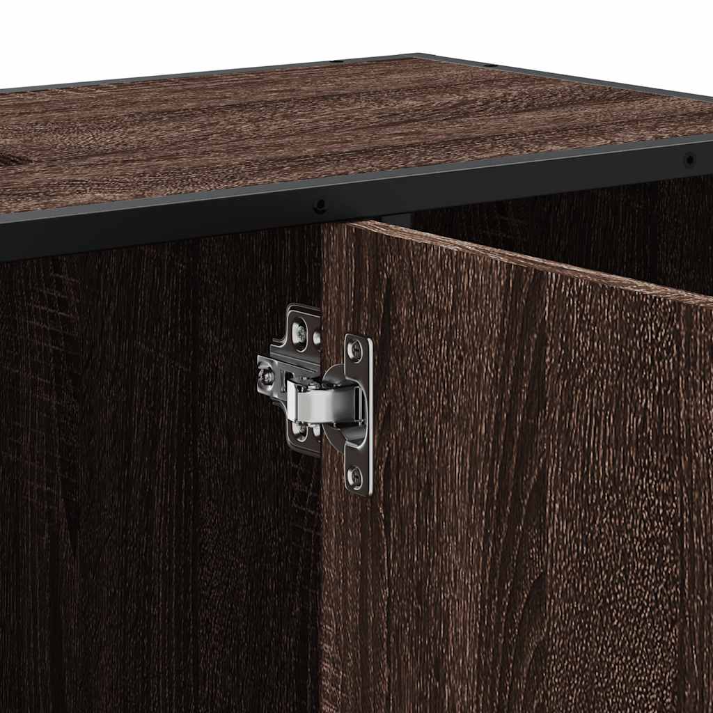 Bathroom Sink Cabinet Brown Oak 80x33x60 cm Engineered Wood