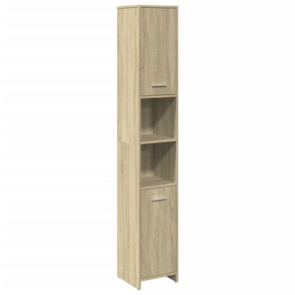 Bathroom Cabinet Sonoma Oak 30x30x183.5 cm Engineered Wood