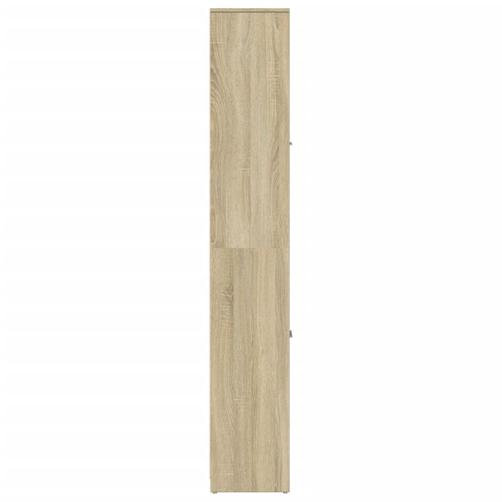 Bathroom Cabinet Sonoma Oak 30x30x183.5 cm Engineered Wood