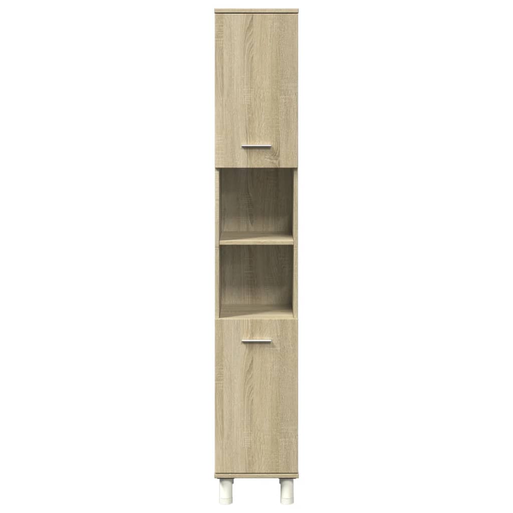 Bathroom Cabinet Sonoma Oak 30.5x30x179 cm Engineered Wood