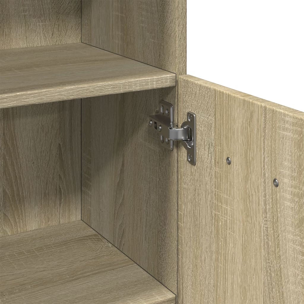 Bathroom Cabinet Sonoma Oak 30.5x30x179 cm Engineered Wood