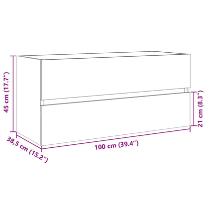 Bathroom Sink Cabinet Sonoma Oak 100x38.5x45 cm Engineered Wood